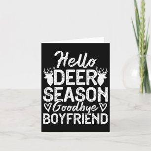 Hallo Hirsche Season Goodbye Boyfriend Karte