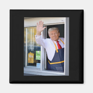 Hallo, holen Sie Ihren Burger, Donald Trump kocht Magnet