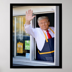 Hallo, holen Sie Ihren Burger, Donald Trump kocht Poster