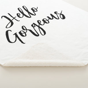 Hallo Hübsche schöne weiße Sherpa-Fleece-Decke Sherpadecke