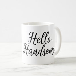 Hallo hübscher Morgen Kaffeetasse
