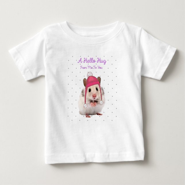 Hallo Hug Hamster Baby T-shirt (Vorderseite)