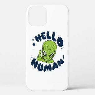 Hallo humane lustige Alien Case-Mate iPhone Hülle