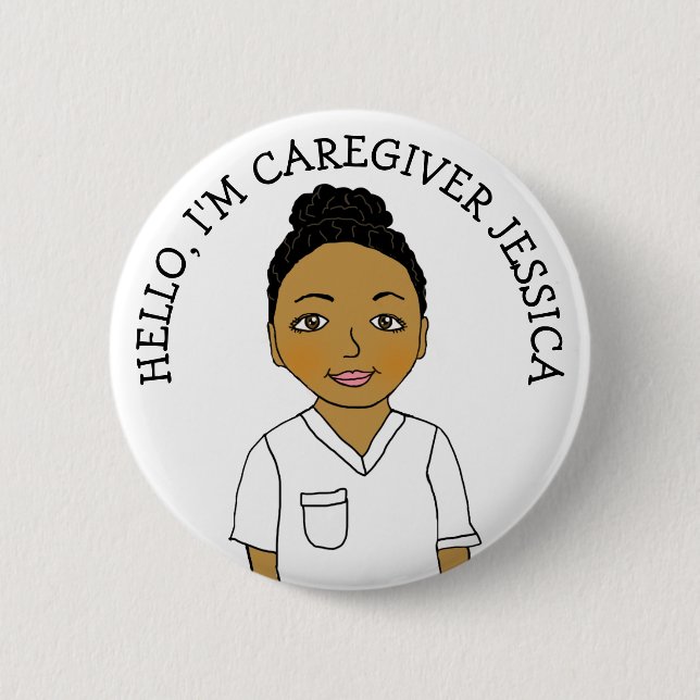 Hallo, ich bin Caregiver Add Name Button (Vorderseite)