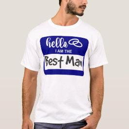 Hallo Ich bin der Trauzeuge Wedname Abzeichen T-Shirt