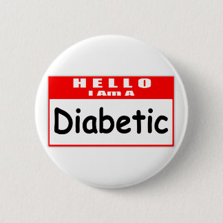 Hallo, ich bin Diabetiker ... Nametag Button