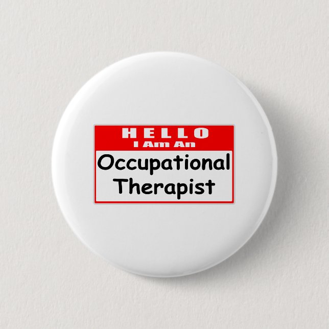 Hallo, ich bin ein Berufstherapeut Button (Vorderseite)