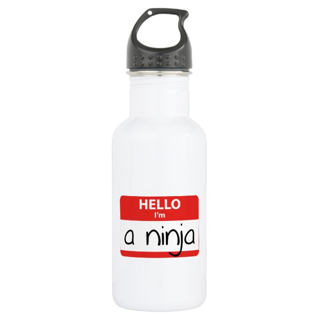 Hallo, ich bin ein Ninja Trinkflasche (Vorderseite)