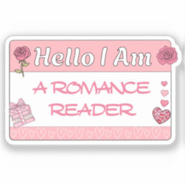 Hallo Ich bin ein Romanschriftleser Buch Lover Fun Aufkleber