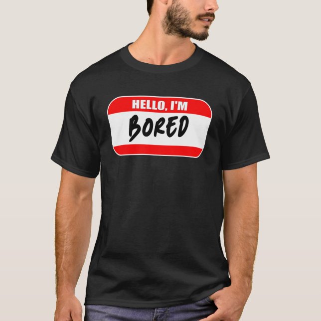 Hallo, ich bin langweilig Sarcastic Church School  T-Shirt (Vorderseite)