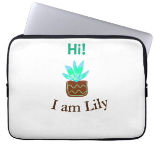 Hallo Ich bin Lily cactus succulent hinzufügen Nam Laptopschutzhülle