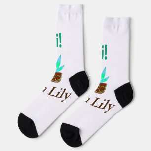 Hallo Ich bin Lily cactus succulent hinzufügen Nam Socken