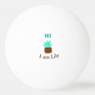 Hallo Ich bin Lily cactus succulent hinzufügen Nam Tischtennisball