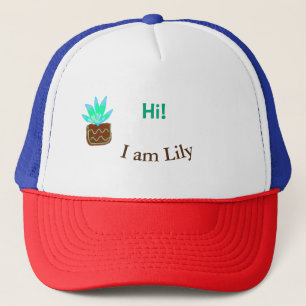 Hallo Ich bin Lily cactus succulent hinzufügen Nam Truckerkappe