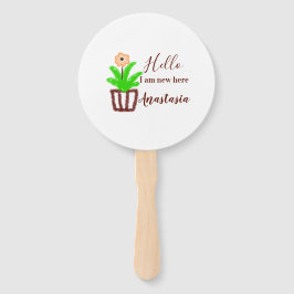 Hallo Ich bin neu hier Baby Dusche Kinder Blumenbl Fächer