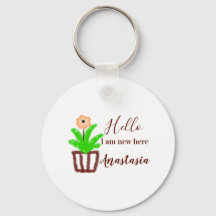 Hallo Ich bin neu hier Baby Dusche Kinder Blumenbl