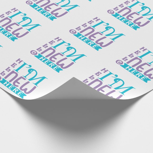 Hallo, ich bin neu hier geschenkpapier (Ecke)