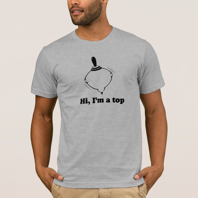 Hallo, ich bin oben T-Shirt (Vorderseite)