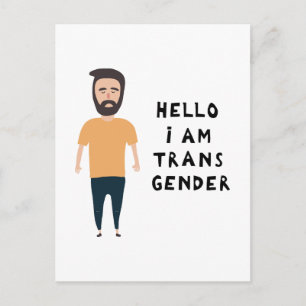Hallo Ich bin Transgender Postkarte