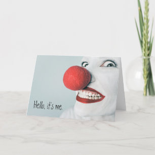 Hallo, ich bin's, lustige Clownsfigur Karte