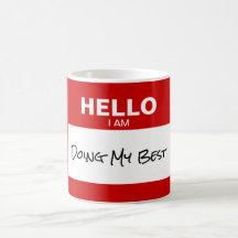 "Hallo Ich tue mein Bestes" Name Tag Funny