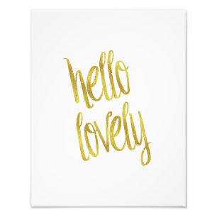 Hallo Imitate für schöne Zitate Gold Fossil Desi Fotodruck