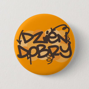 Hallo in der polnischen Graffitiart Button