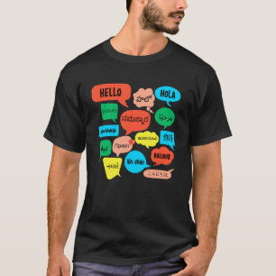 Hallo in verschiedenen Sprachen mehrsprachiger Leh T-Shirt
