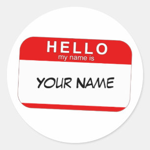 Hallo ist mein Name Aufkleber