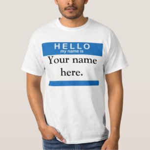HALLO ist mein Name Aufkleber T-Shirt