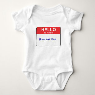 Hallo ist mein Name… Baby Strampler