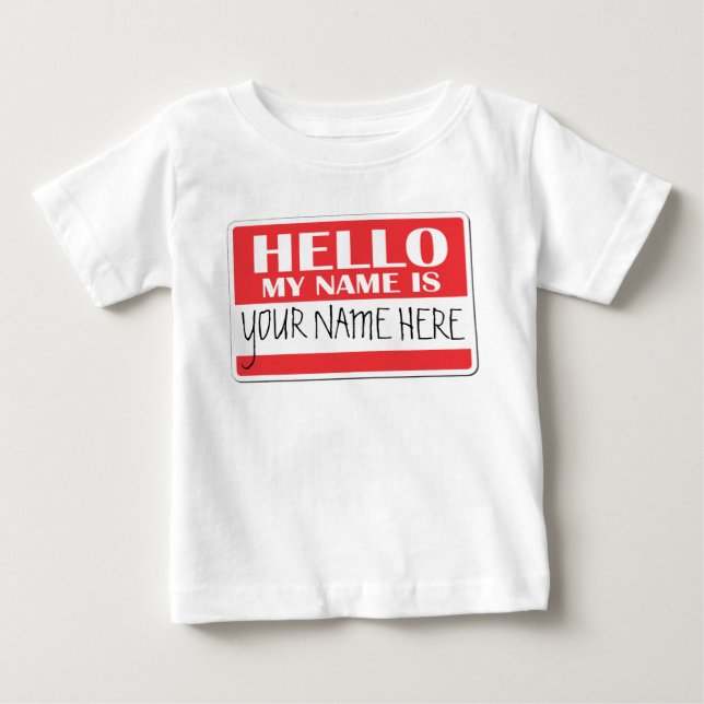 Hallo ist mein Name Baby T-shirt (Vorderseite)