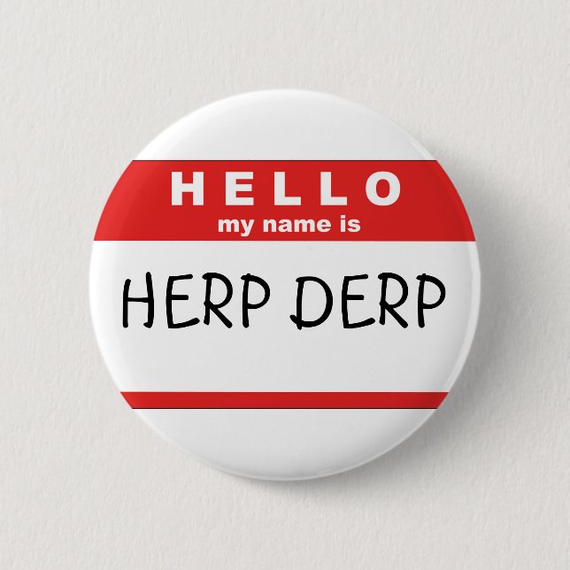 Hallo ist mein Name Button (Vorderseite)