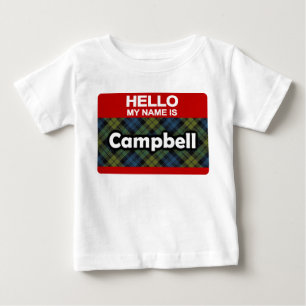 Hallo ist mein Name CampbellScottishTartan Baby T-shirt