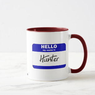 Hallo ist mein Name der Jäger (blau) Tasse