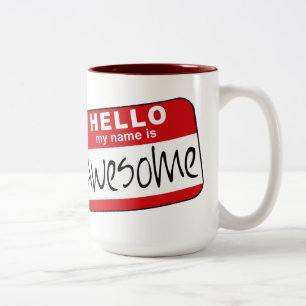 Hallo, ist mein Name fantastisch Zweifarbige Tasse