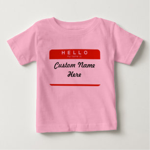 Hallo ist mein Name (Gewohnheit) Baby T-shirt