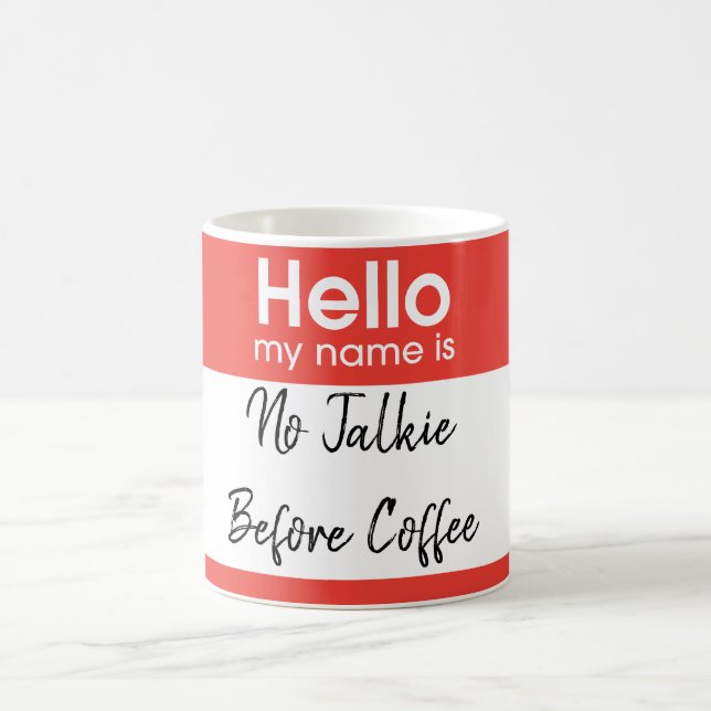 Hallo ist mein Name: Gewohnheit Kaffeetasse (Mittel)