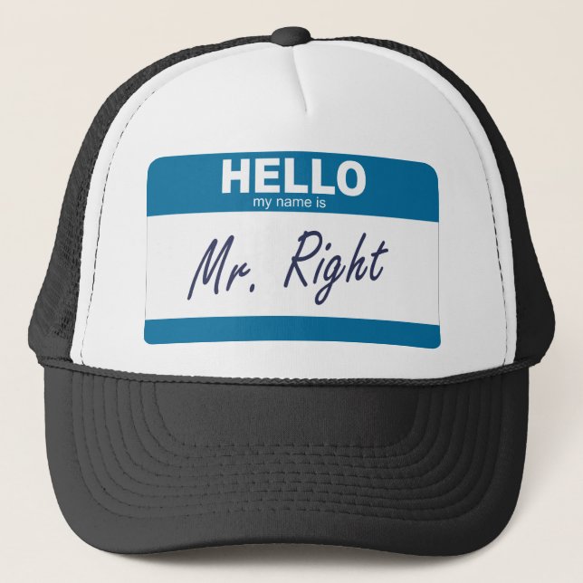hallo ist mein Name Herr Recht Truckerkappe (Vorderseite)