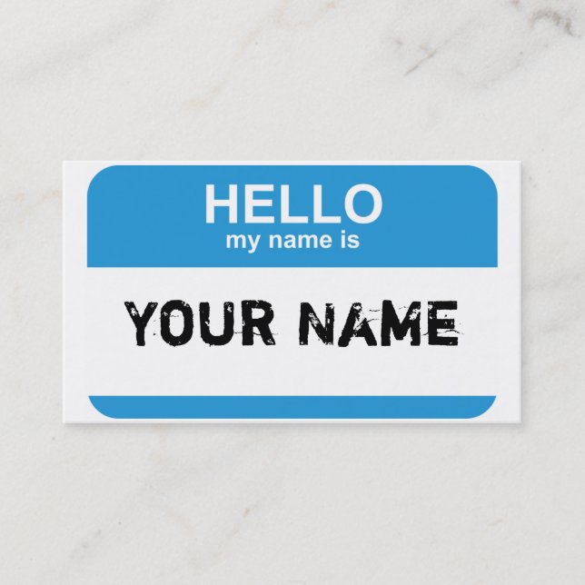 Hallo ist mein Name, Ihr Name Visitenkarte (Vorderseite)