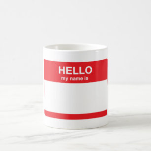 Hallo, ist mein Name (Ihr Text) Kaffeetasse