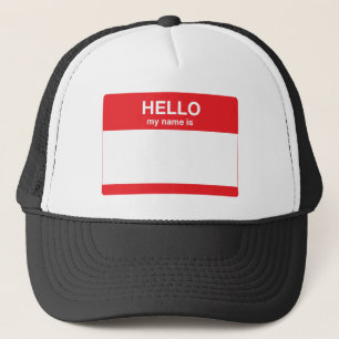 Hallo, ist mein Name (Ihr Text) Truckerkappe