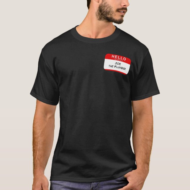 Hallo ist mein Name Joe der Klempner T-Shirt (Vorderseite)