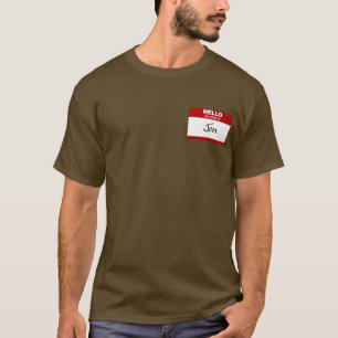 Hallo ist mein Name Jon (rot) T-Shirt