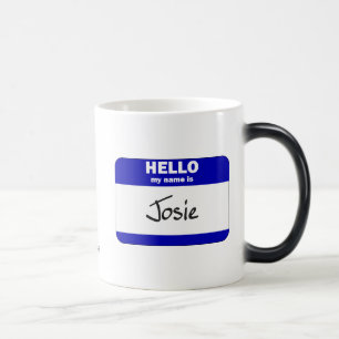 Hallo ist mein Name Josie (blau) Verwandlungstasse