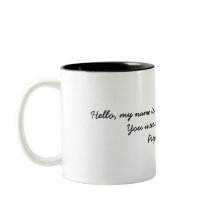 Hallo, ist mein Name kundengerechte Tasse