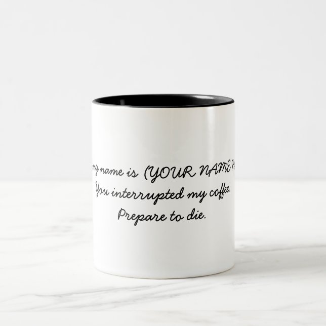 Hallo, ist mein Name kundengerechte Tasse (Mittel)
