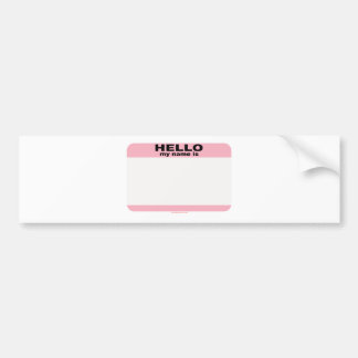 Hallo ist mein Name LEERE ROSA Kopie Autoaufkleber