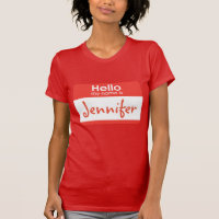 Hallo ist mein Name Namensschild-T-Shirt