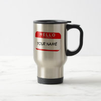 Hallo ist mein Name Pendler-Tasse